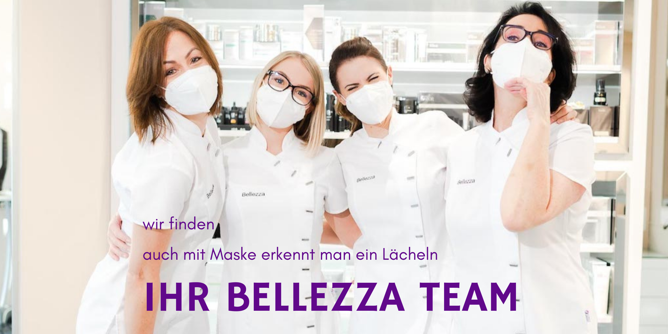 wir finden auch mit Maske sieht man ein Lächeln