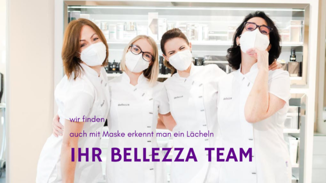 wir finden auch mit Maske sieht man ein Lächeln